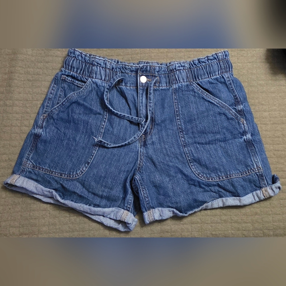 Maurices Elastic Waist Blue Jean Shorts